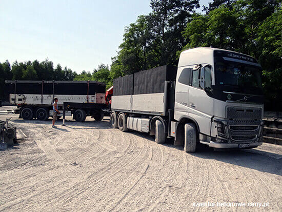 Transport szamba betonowego do Stary Sącz z wykorzystaniem HDS